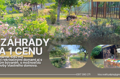 Predaj slnečnej dvojzáhrady s chatkou v Komárne, oblasť Tehelňa